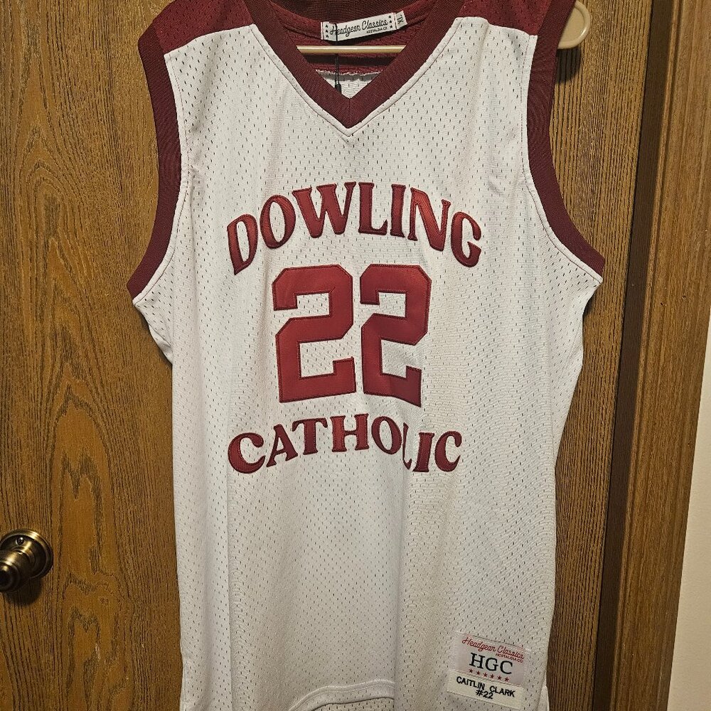 Caitlin Clark Headgear Classics White High School Basketball Jersey XL New